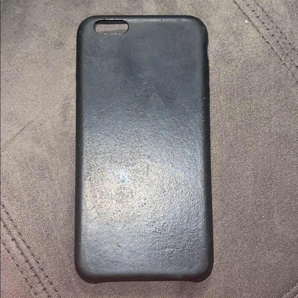 iPhone 7plus black leather case